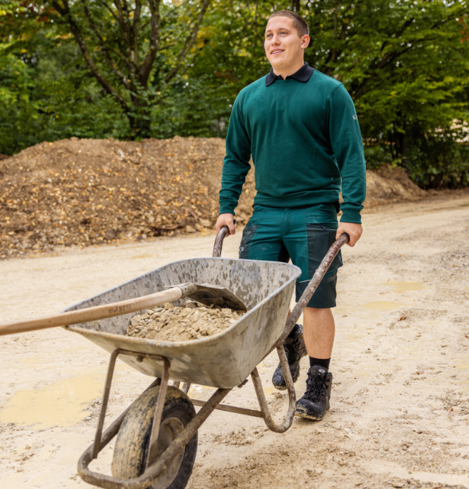 Arbeitskleidung, Sweatshirt, Shirt, Grüner Pullover, Baustellenoutfit