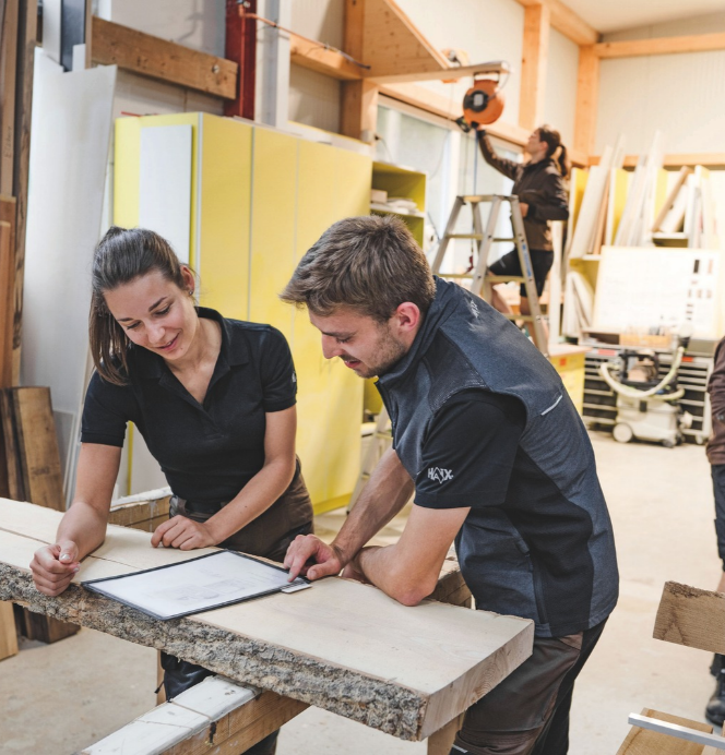 Holzwerkstatt, Arbeiten an Holz, Schnitttafel, Konstruktion, Arbeitsumgebung