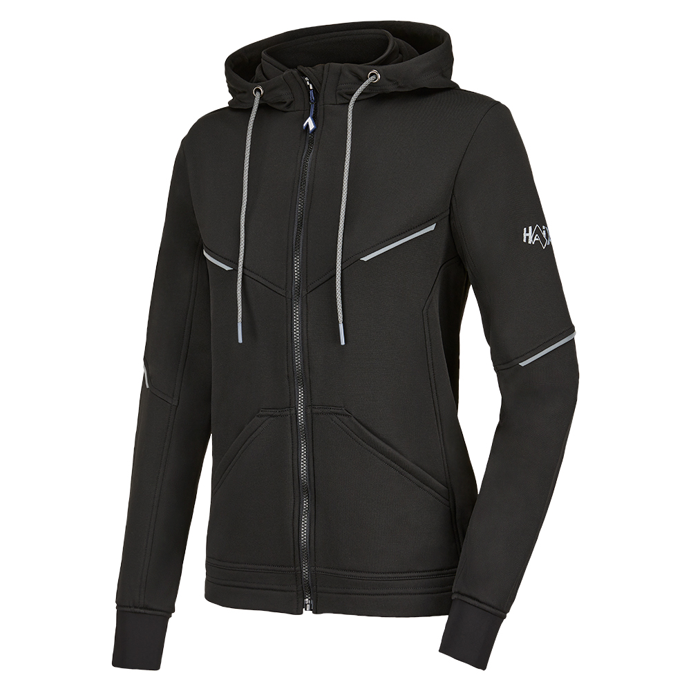 Fleecejack HAIX Flextreme Zip Hoodie/black - (Größe: 5XL)