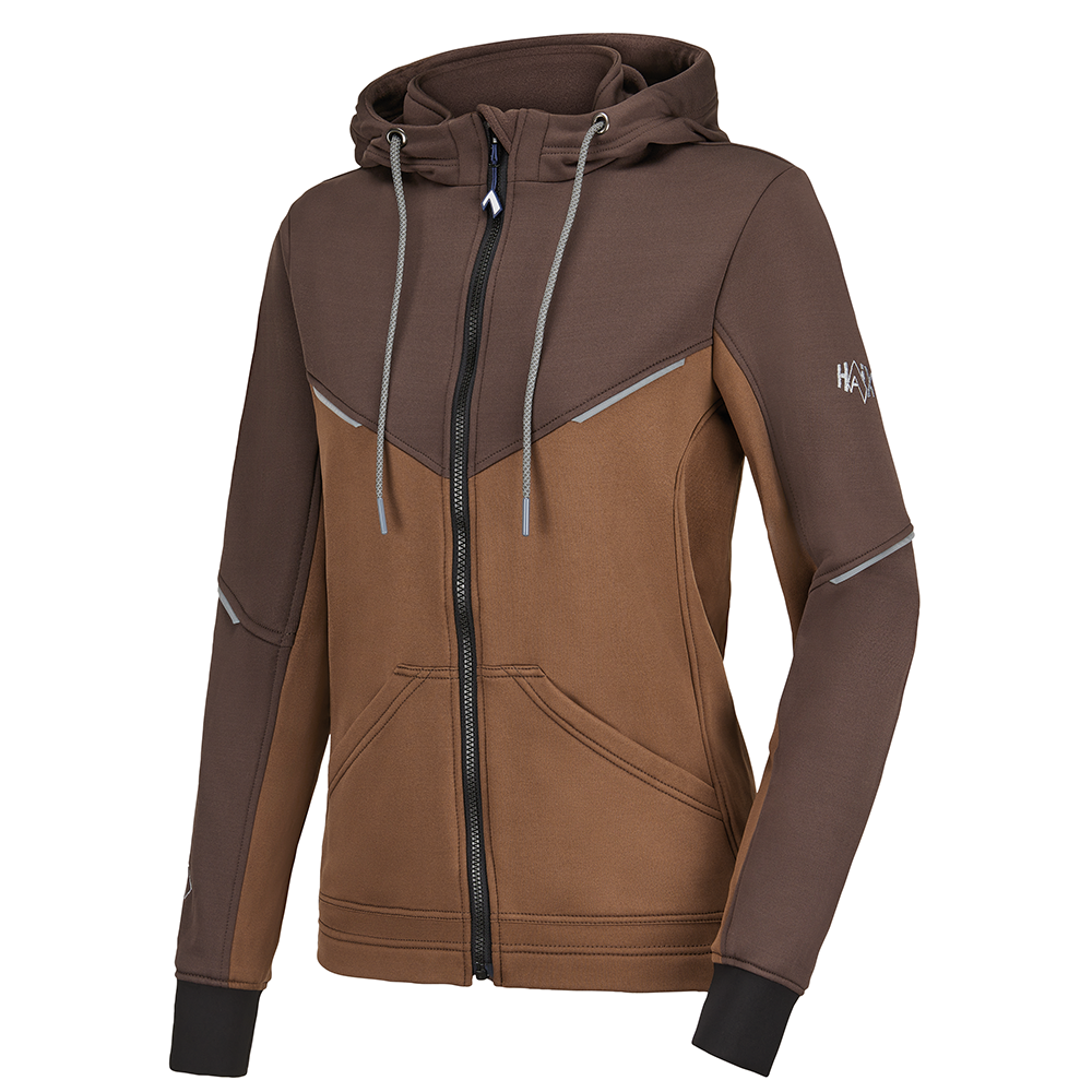 Fleecejack HAIX Flextreme Zip Hoodie/brown-wood - (Größe: L)