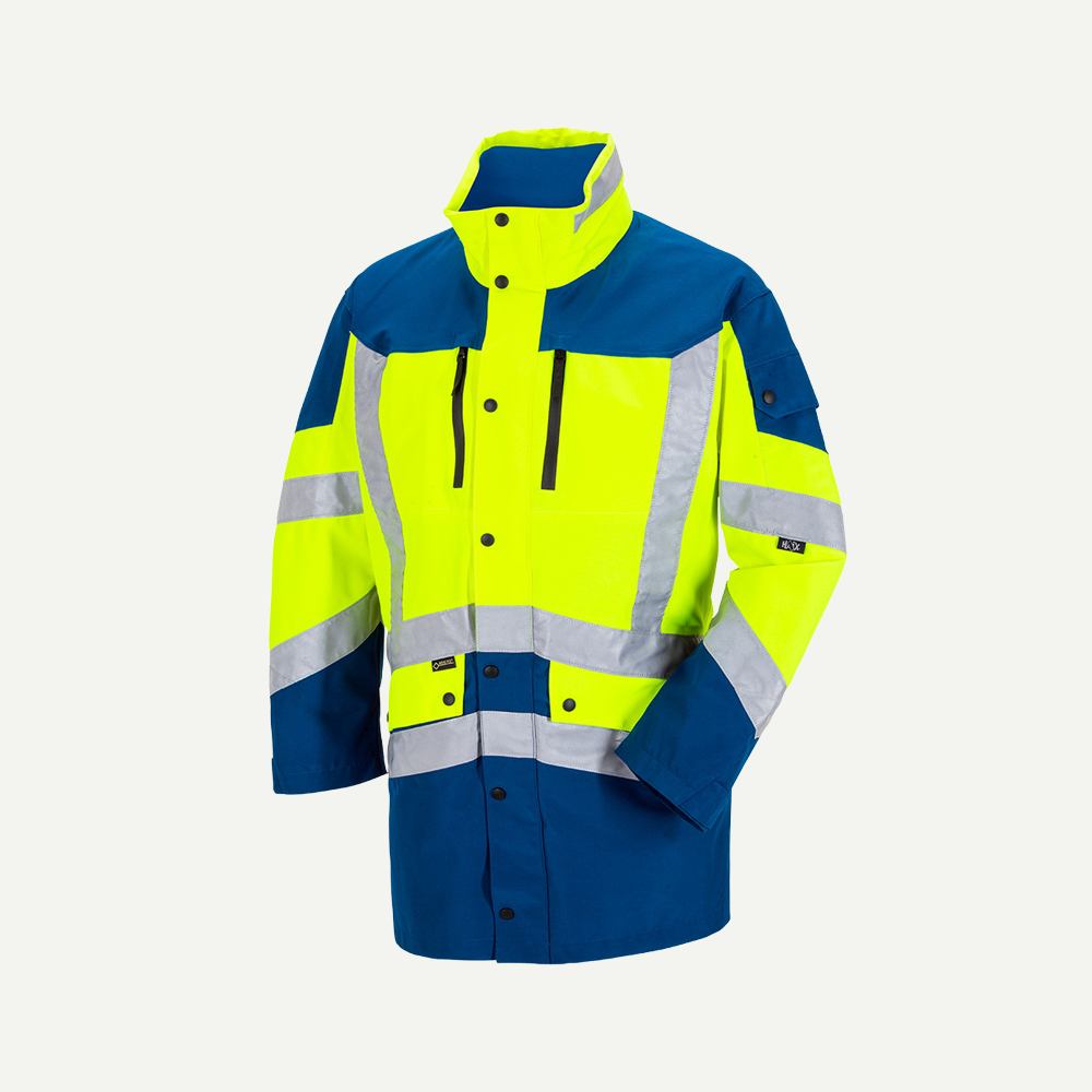 HAIX GORE-TEX HiVis Jacke CAVAZZO EBX Warngelb/royal