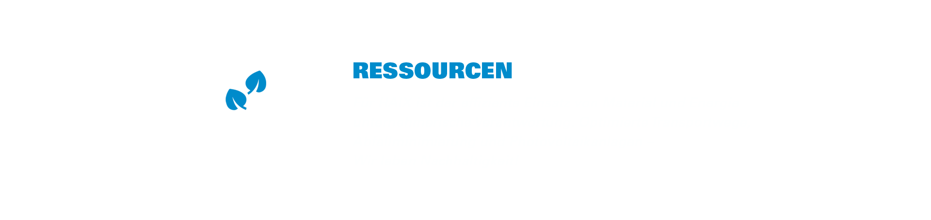 Ressourcen Nachhaltigkeit Ressourcen Nachhaltigkeit