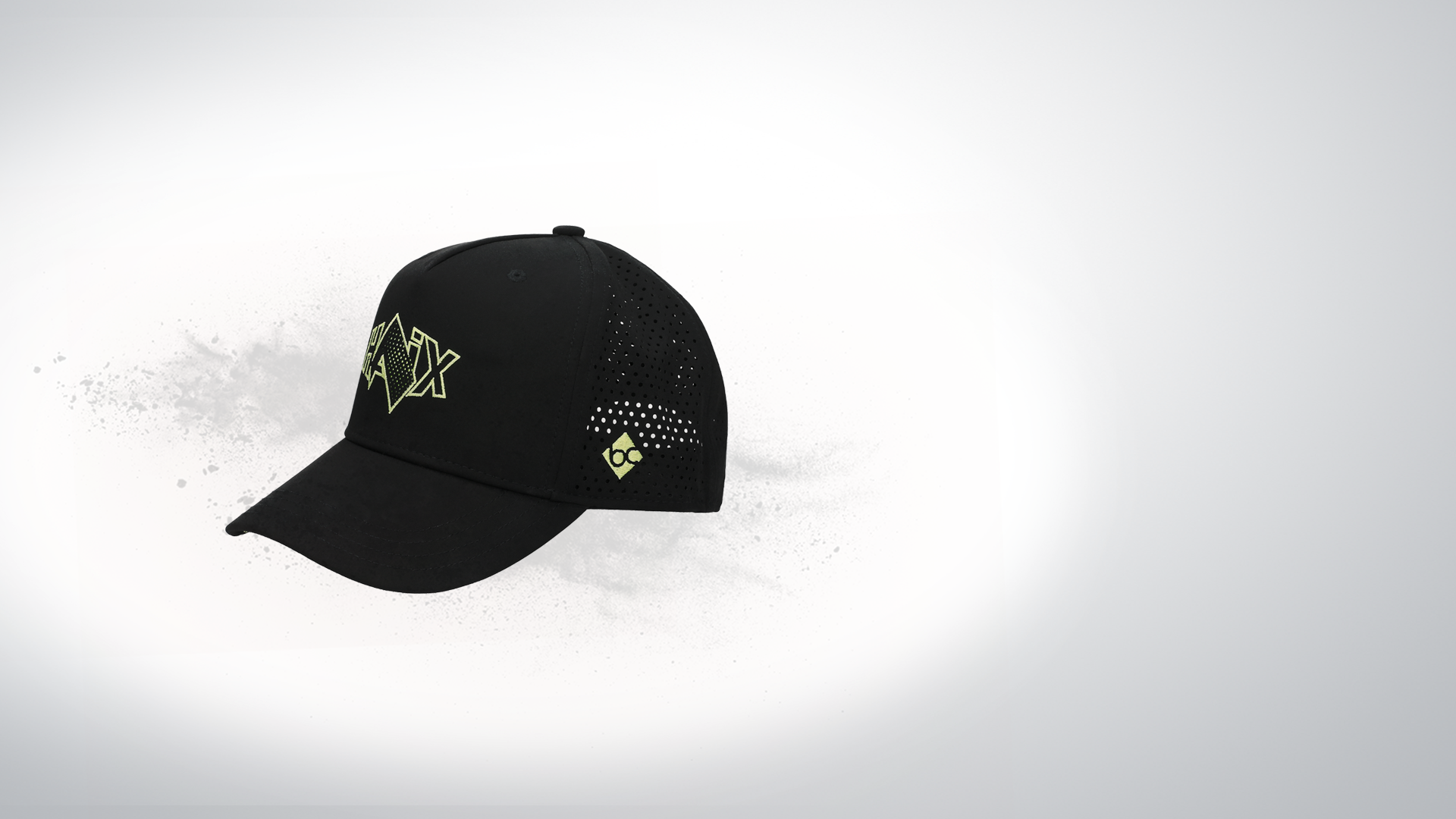 Baseballcap, Schwarze Cap, Mesh-Einsätze, Logo-Design, Verstellbares Band