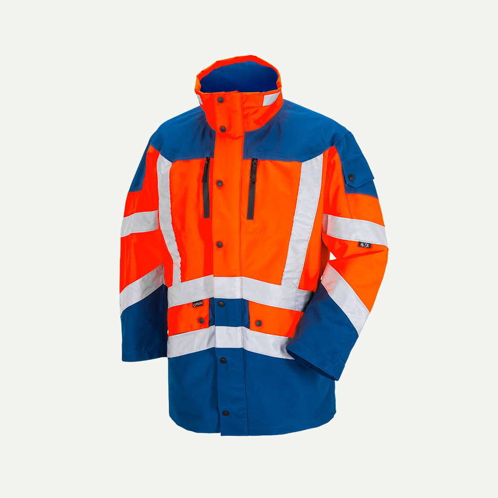 HAIX GORE-TEX HiVis Jacke CAVAZZO EBX Warnorange/royal
