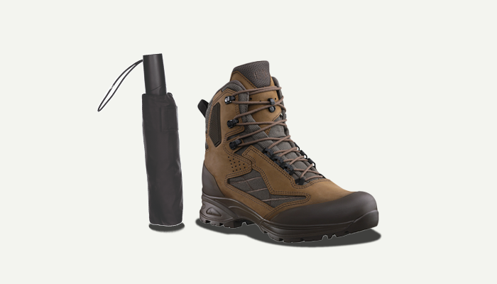 Nur für kurze Zeit: Gratis Regenschirm zu allen Outdoor-Schuhen und zur Funktionsbekleidung.