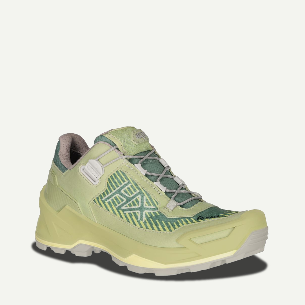 Sneaker, Hiking shoe, Green, Low-cut, Lace-up