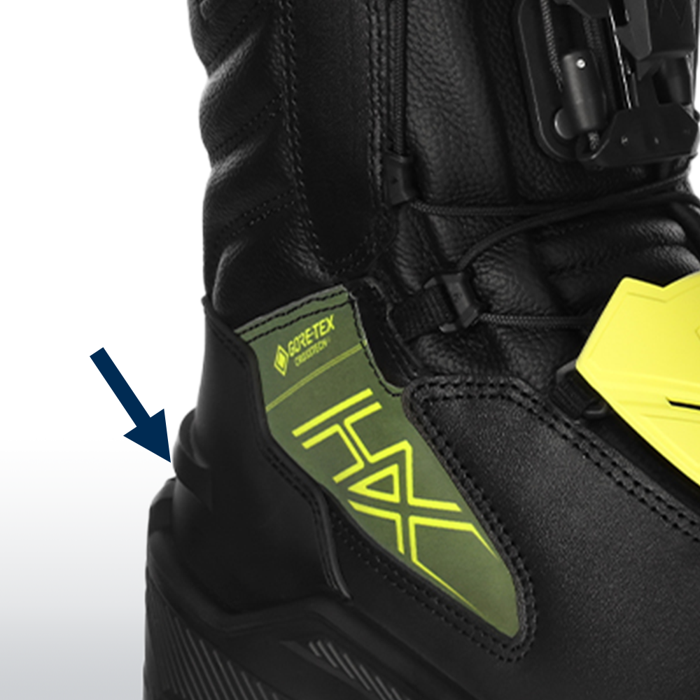 Stiefel, Motorradstiefel, GORE-TEX, Neongelb Akzent, Schnürung