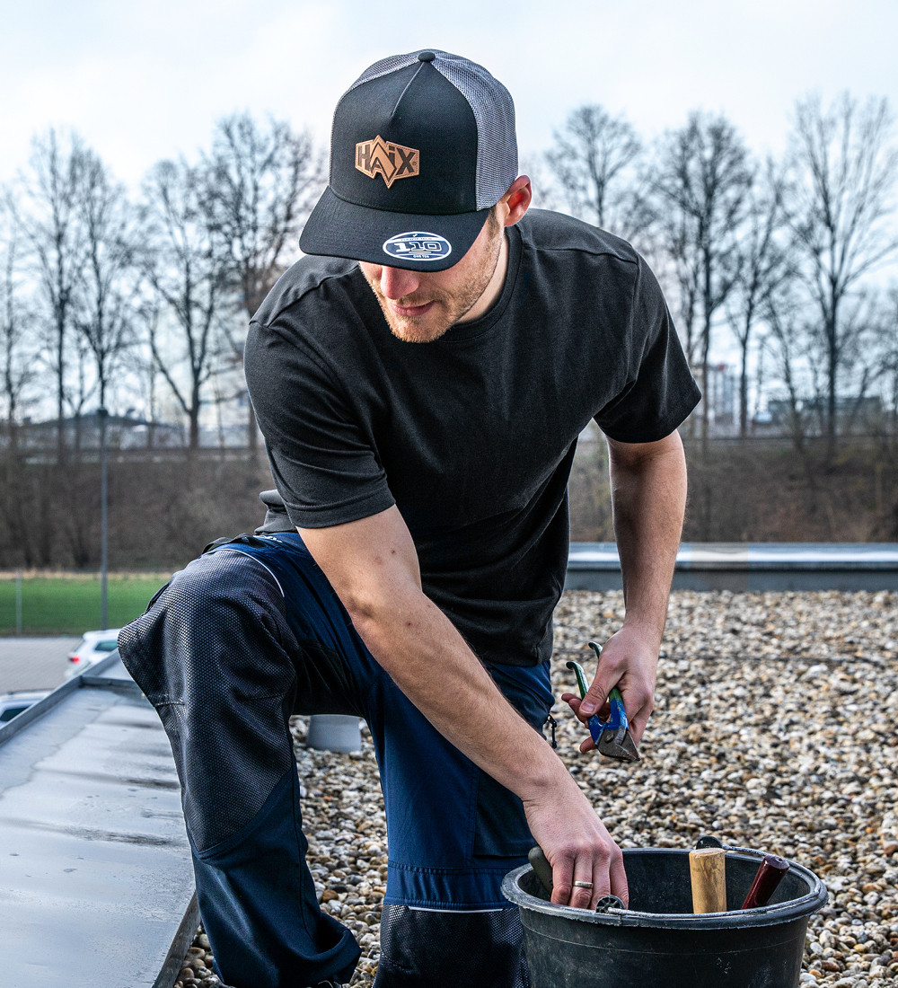 HAIX Flextreme Shirt Schwarz - 50% Baumwolle 50% Polyester Arbeits-Shirt